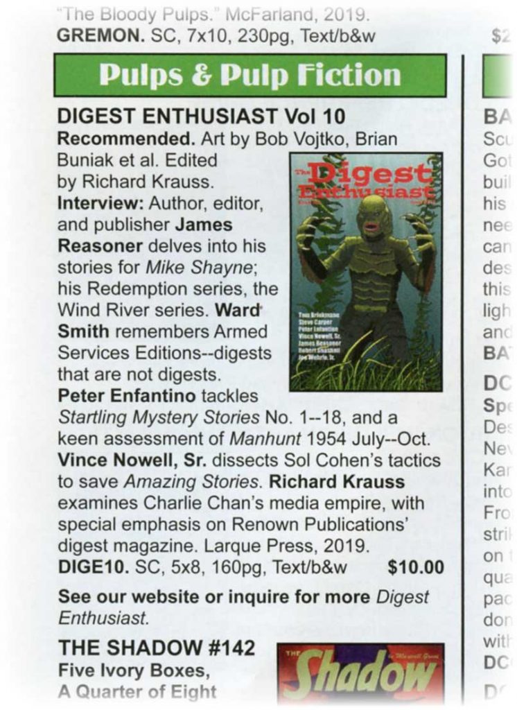 The Digest Enthusiast No. 10 in Bud Plant's Incredible Catalog