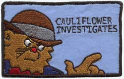 Cauliflower Catnip embroidered patch