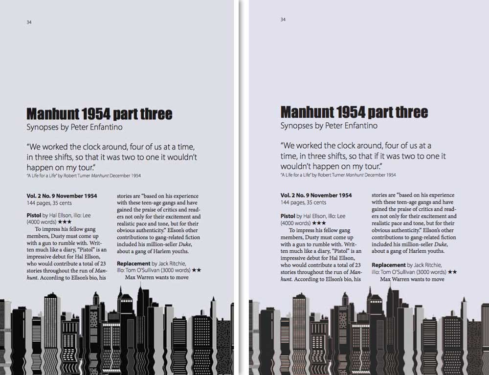 eBook page comparison