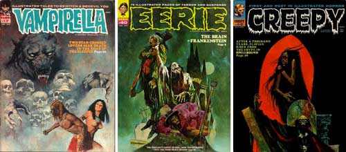 Vampirella 17, Eerie 40, Creepy 46