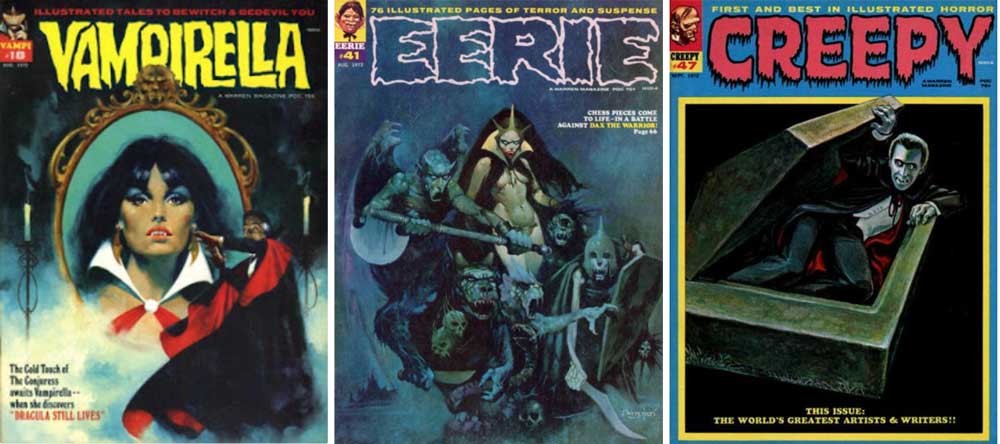 Vampirella 18, Eerie 41, Creepy 47