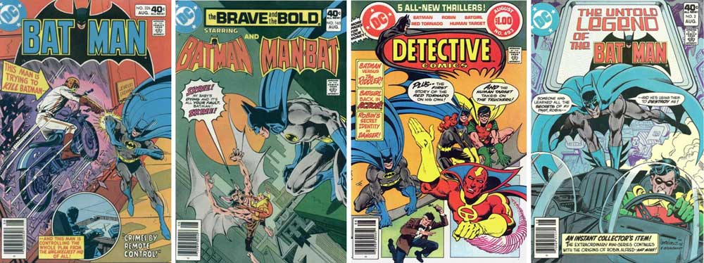 Batman 326, Brave & Bold 165, Detective 493, Untold Legend of Batman 2