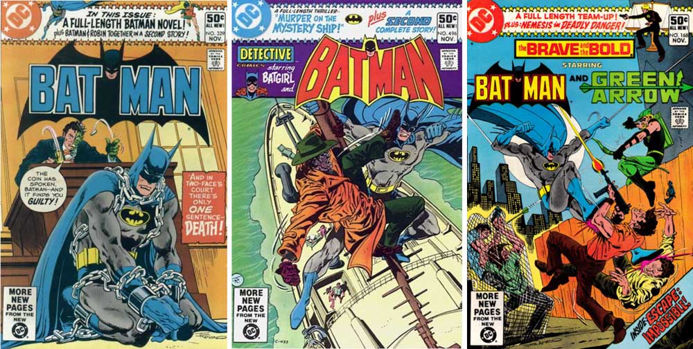 Batman 393, Detective 496, Brave and the Bold 168