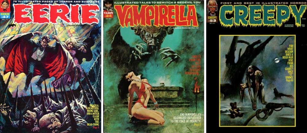 Eerie 47, Vampirella 24, Creepy 53