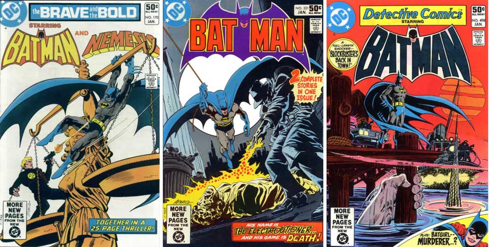 Brave & Bold 170, Batman 331, Detective 498