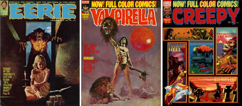 Eerie 48, Vampirella 25, Creepy 54