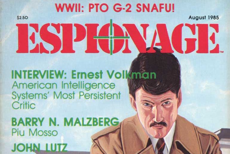 Espionage August 1985 masthead