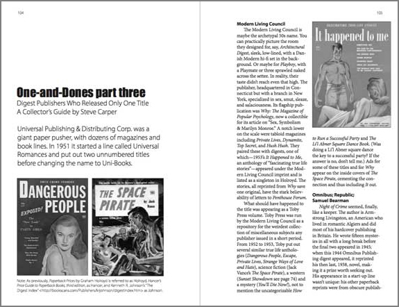 The Digest Enthusiast No. 9 pages 104 and 105