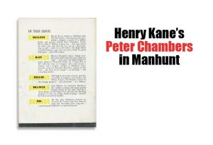 Henry Kane’s Peter Chambers in Manhunt